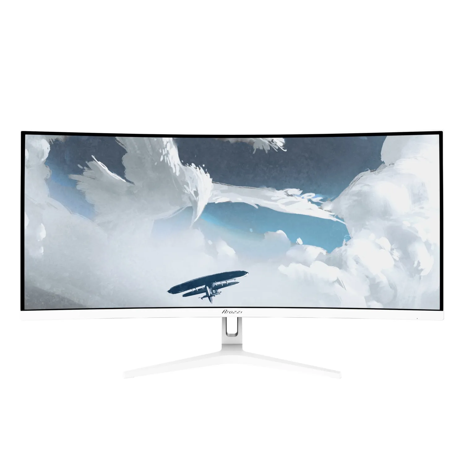 Arozzi 34&quot; Nova. QHD, 165Hz, 1ms, VA - curved spelsk&auml;rm, Vit