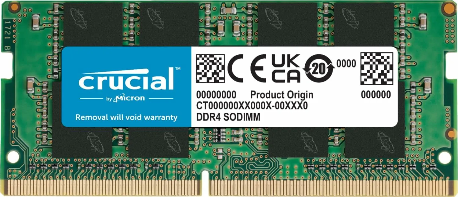 Crucial SO-DIMM 8 GB (1 x 8 GB) DDR4 3200 MHz, CL22 minne