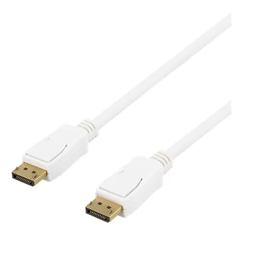 Deltaco Prime DisplayPort &ndash; DisplayPort 1.2 - cable, 1 m, White