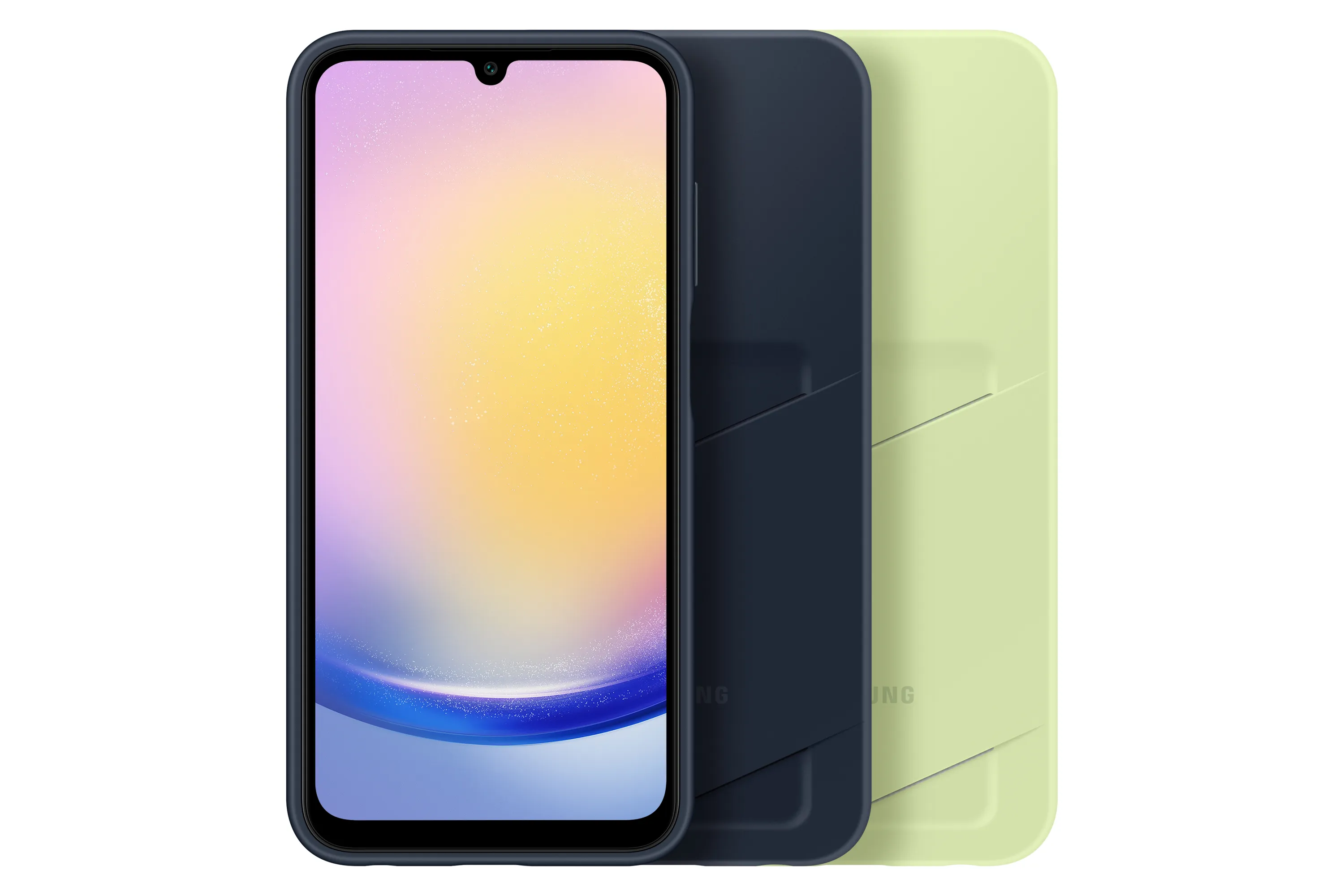 Samsung Galaxy A25 Card Slot Case - fodral, Svart/Blå Samsung Galaxy A25 Card Slot Case - fodral, Svart/Blå