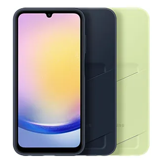 Samsung Galaxy A25 Card Slot Case - fodral, Svart/Blå Samsung Galaxy A25 Card Slot Case - fodral, Svart/Blå