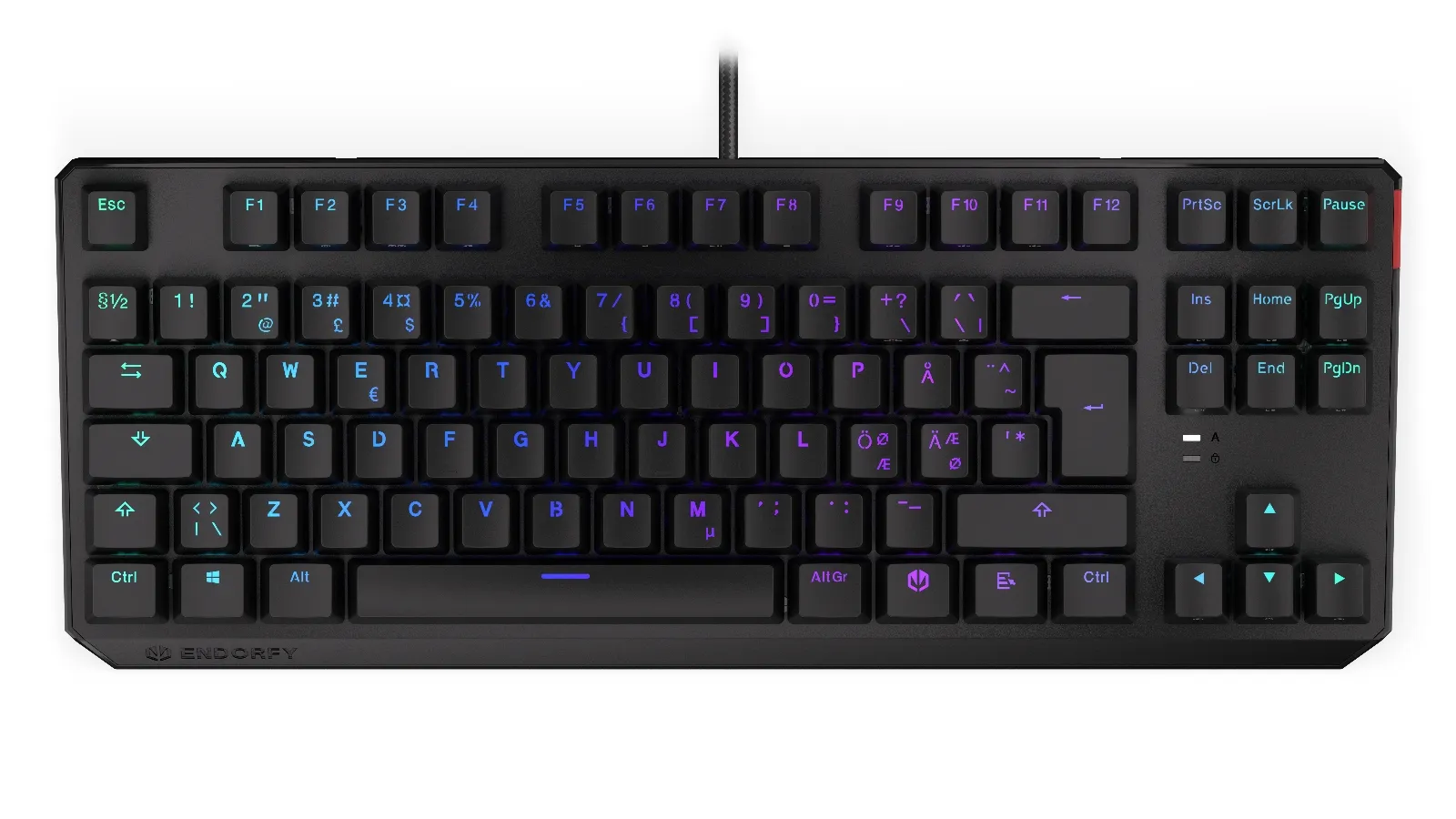 Endorfy Thock TKL Kailh Red - gaming keyboard, black