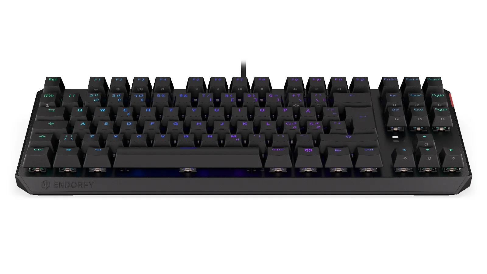 Endorfy Thock TKL Kailh Red - gaming keyboard, black