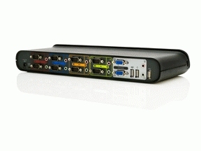 Belkin OmniView SOHO Series 4 Port KVM Switch with Audio - KVM / audio / USB kytkin - USB - 4 x KVM / audio / USB - 1 paikallinen k&auml;ytt&auml;j&auml; - ty&ouml;p&ouml;yt&auml; - tasavirt