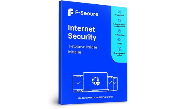 F-SECURE Internet Security 12 kk / 3 laitetta -tietoturvaohjelmisto