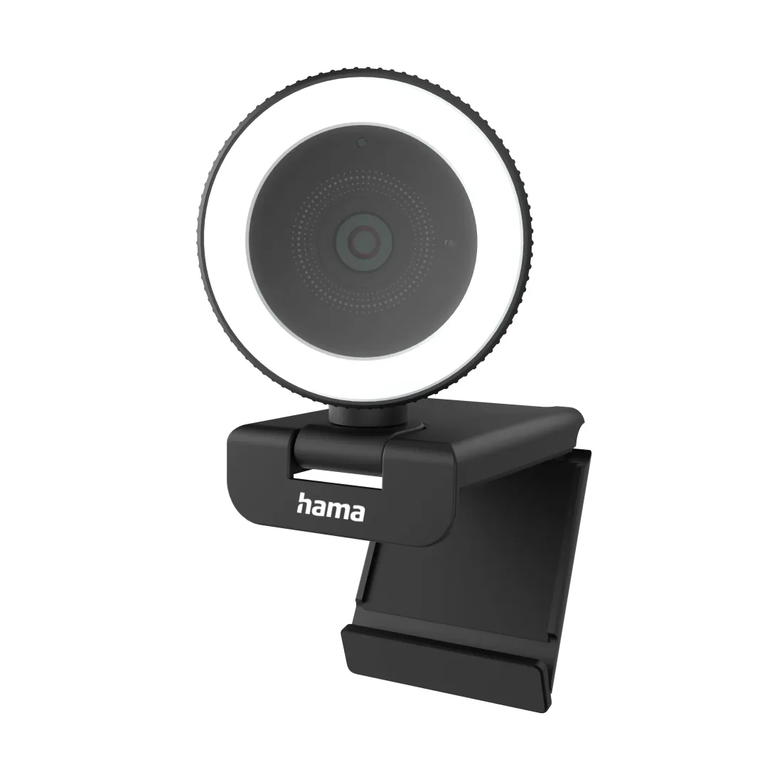 Hama C-850 Pro Quad HD 1440p, Autofocus Webcam with Ring Light and Remote, Black