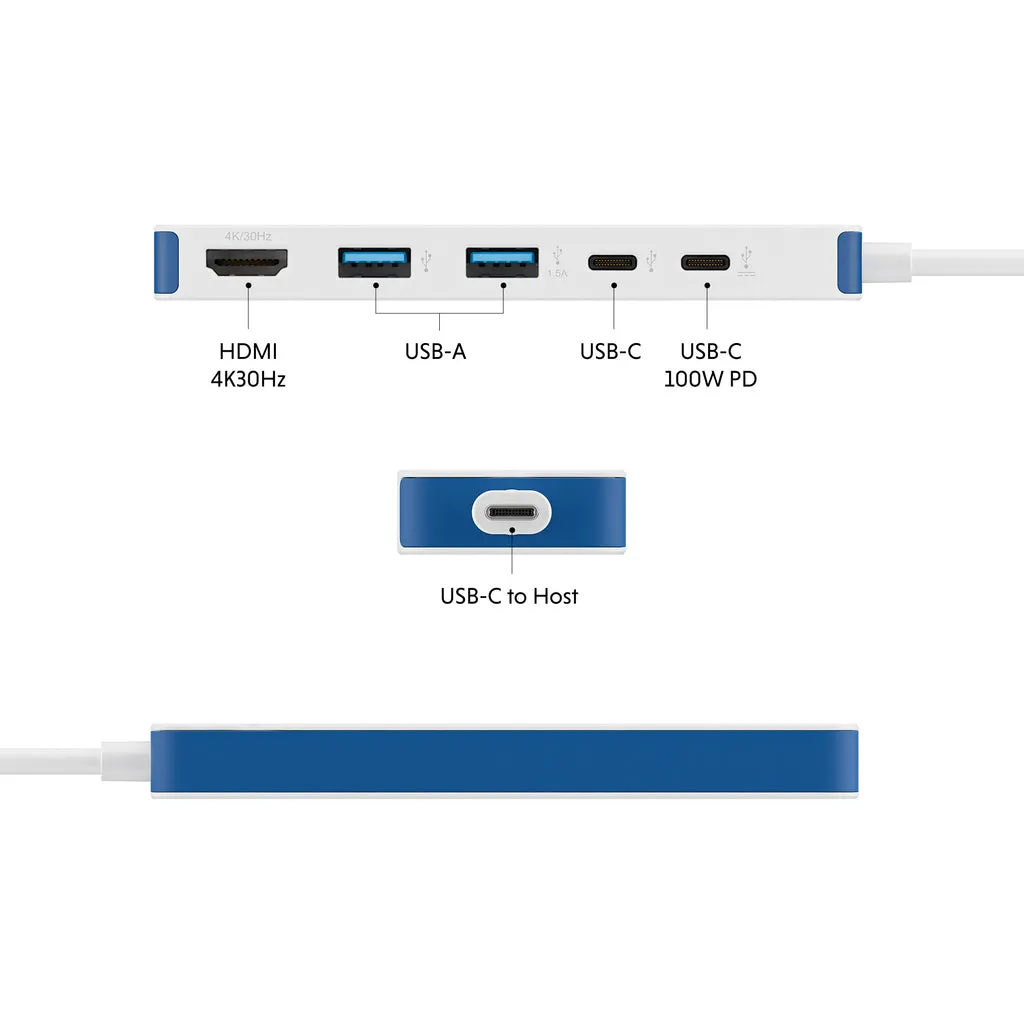 Hyper HyperDrive Flex 5 Port USB-C Hub Blue