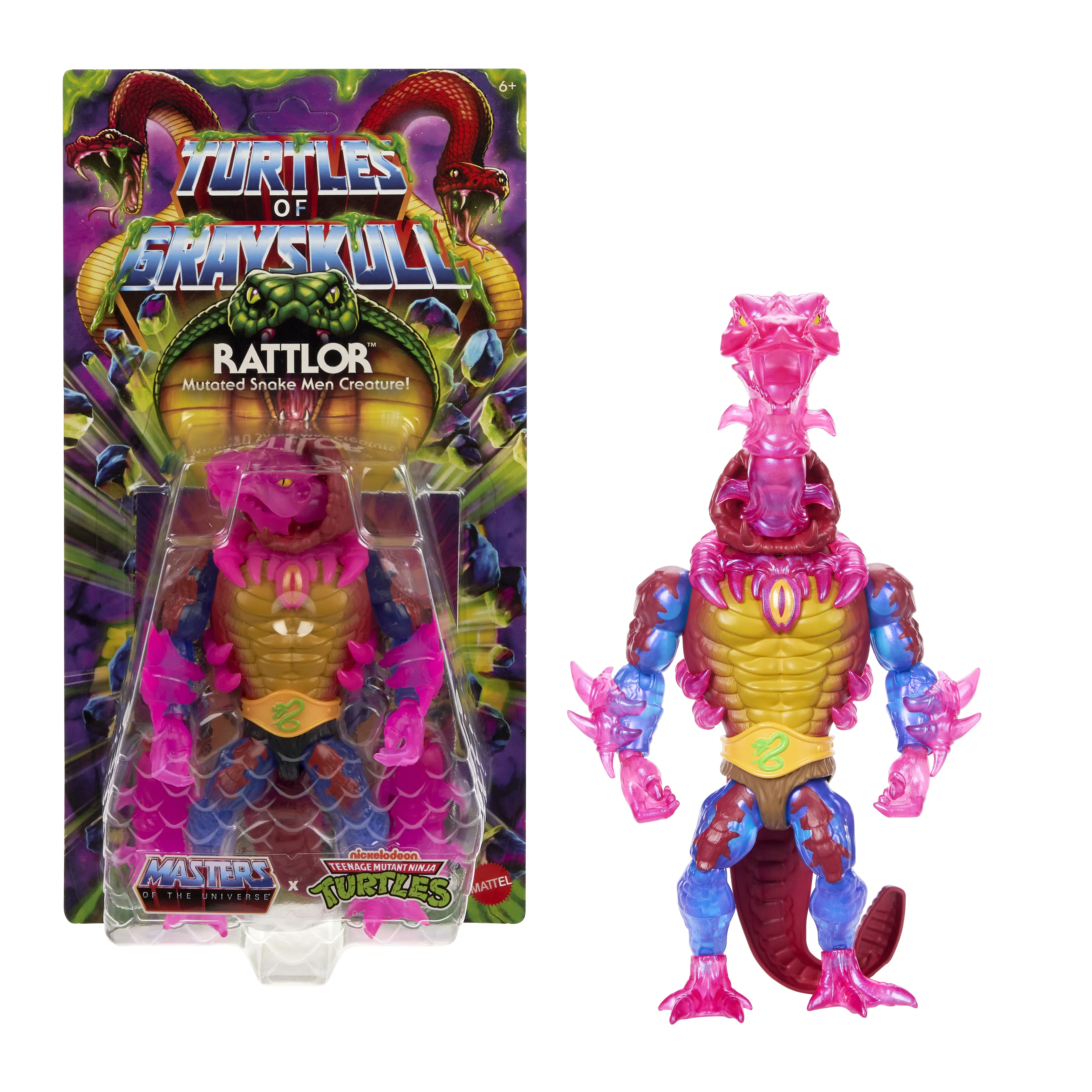 Mattel Masters of the Universe Origins Turtles of greyskull Rattlor, toy figure