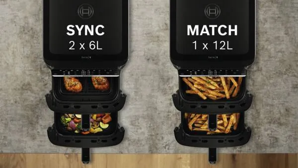 Bosch Serie 6 MAFD661B7, 12L, 2 kg, 2800W, air fryer, Black