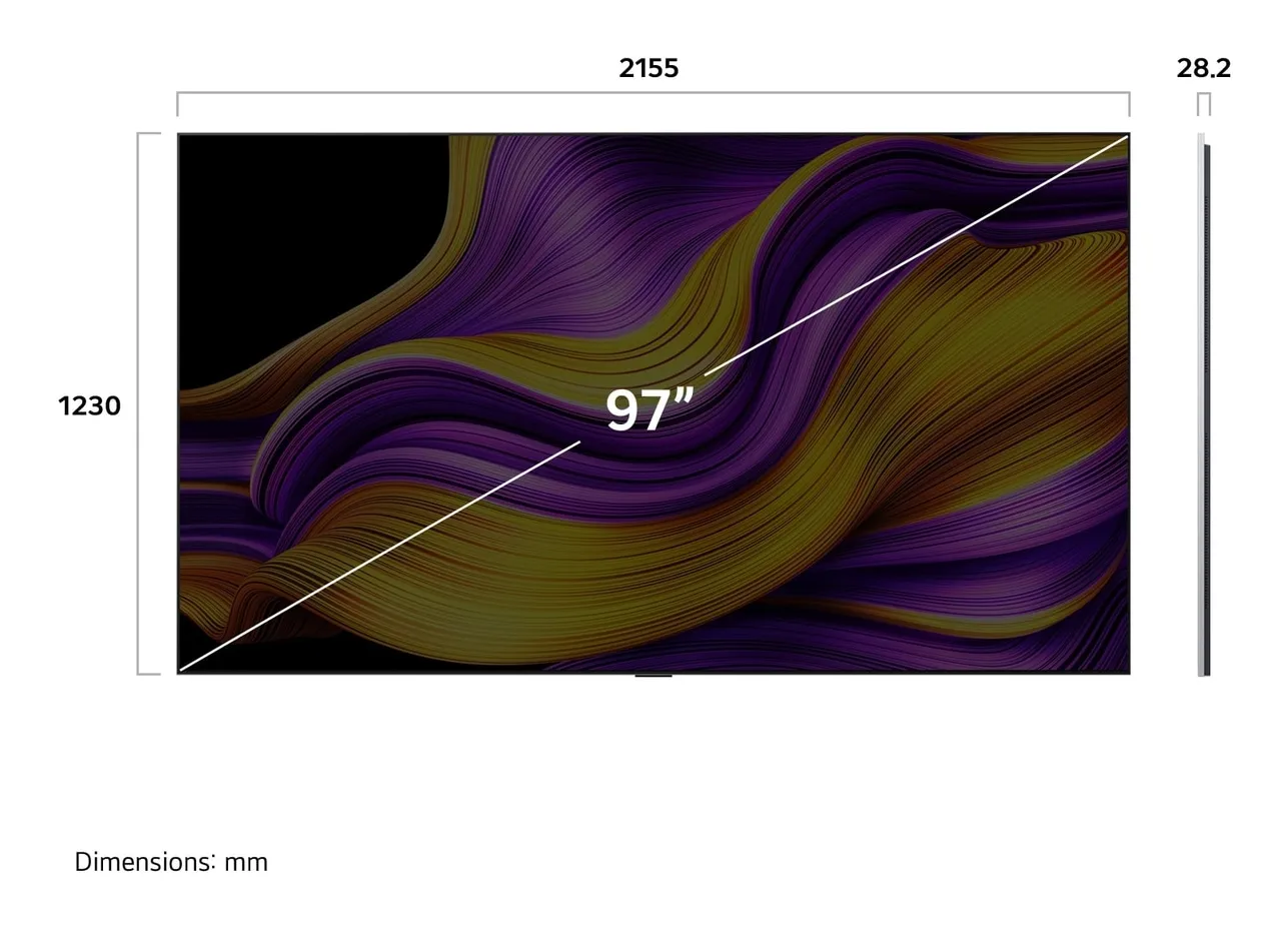 LG OLED97G54LW 97" 4K webOS TV, 144 Hz, Dolby Vision