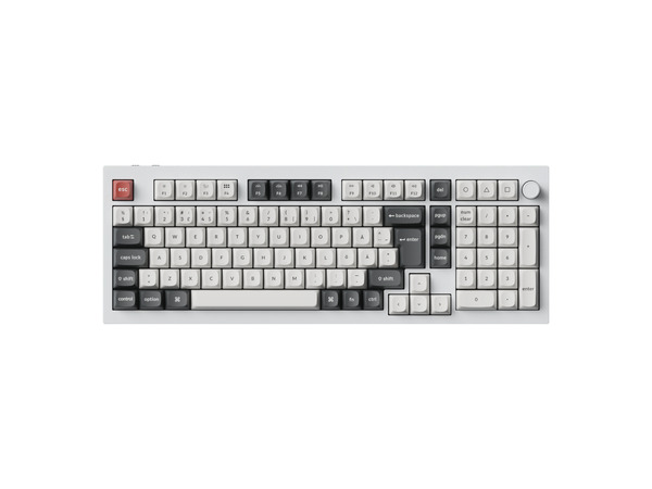 Keychron Q5 Ultra 8K 96% -langaton mekaaninen pelin&auml;pp&auml;imist&ouml;, Silk POM Brown, valkoinen