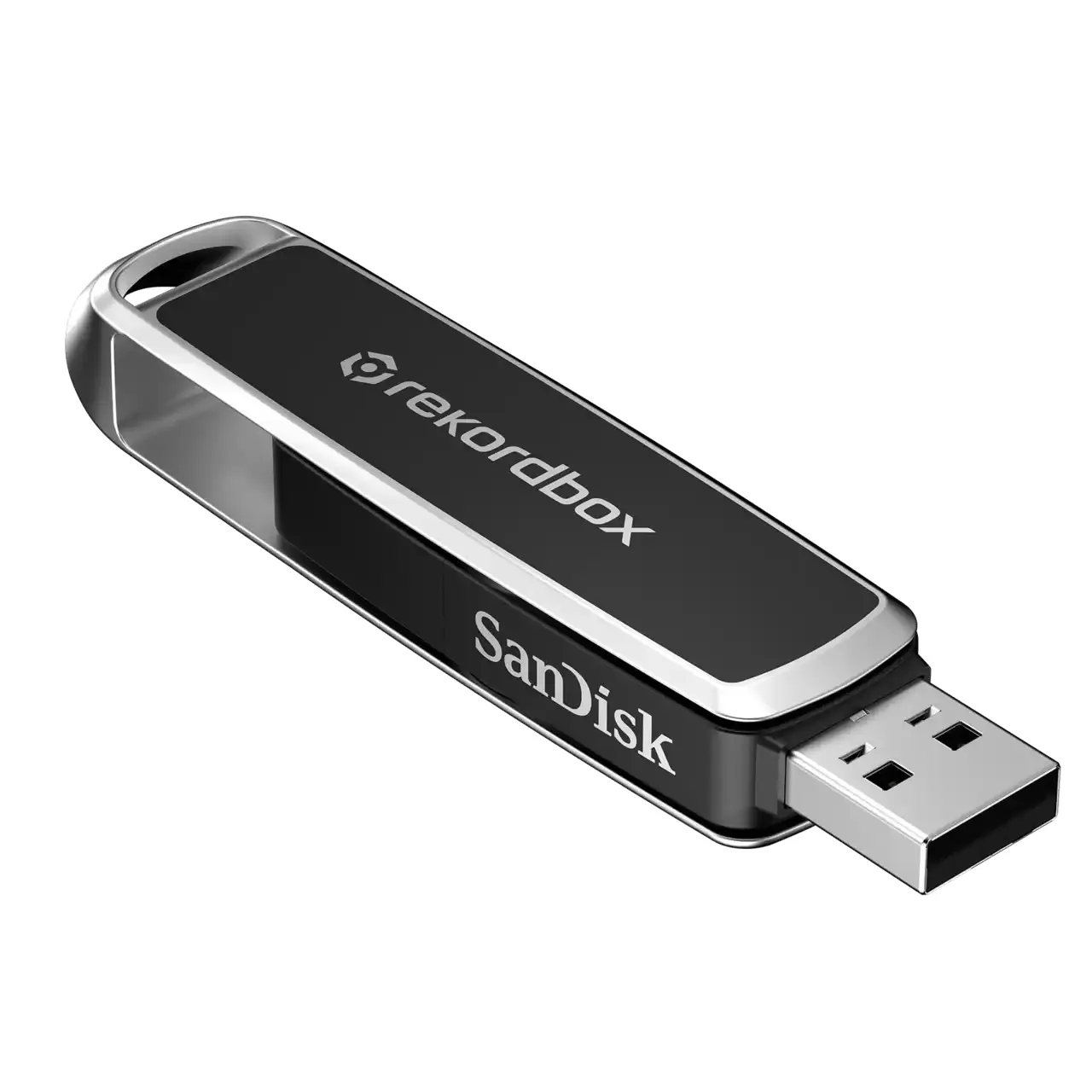 SanDisk DJ Flash Drive USB-C and USB-A 3.2 Gen 1 512GB memory stick, Black/Gray