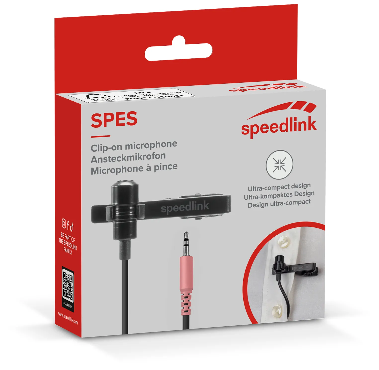 SPES Clip-On Microphone, black