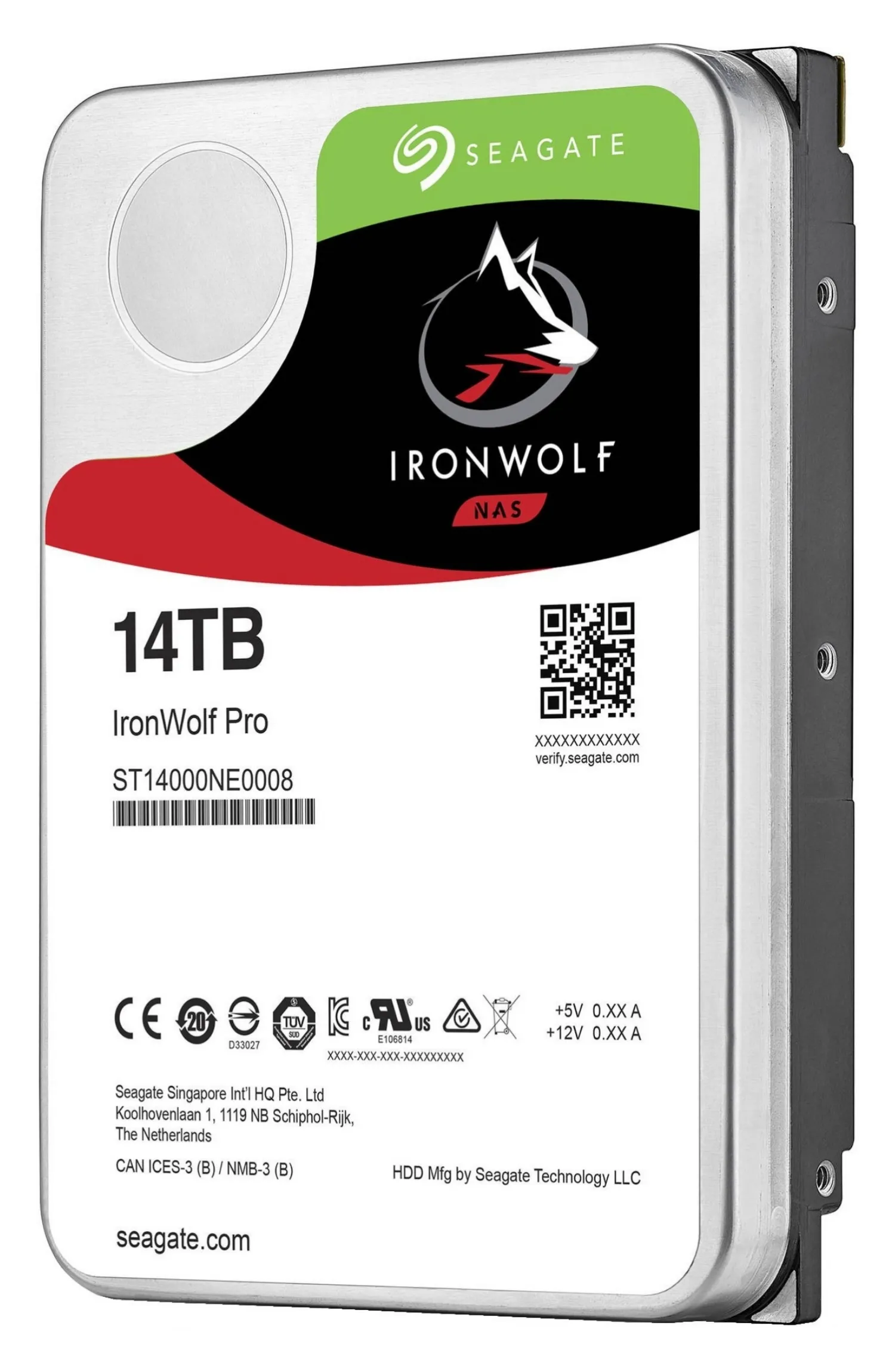 Seagate IronWolf Pro 3.5", 14TB, 7200 RPM, 256 MB, 300 WRL - hard drive (NAS)
