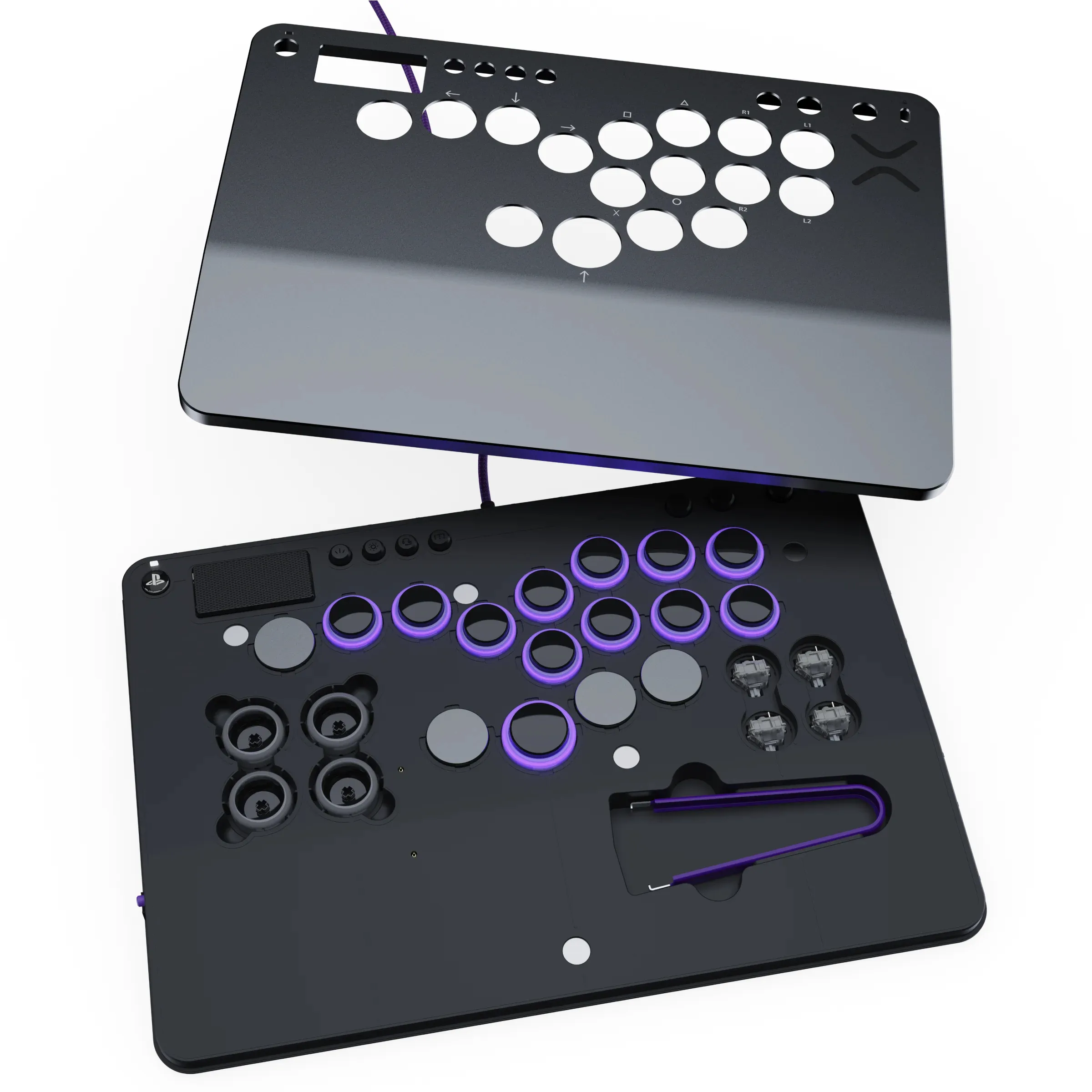 Turtle Beach Victrix Pro KO Leverless-taistelupeliohjain (PlayStation 5, PlayStation 4, PC) - Harmaa