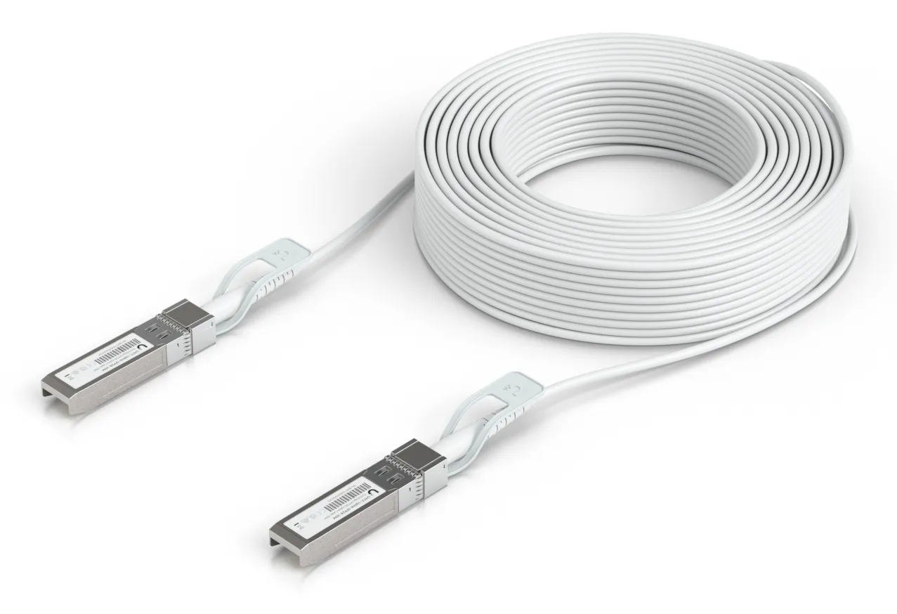 Ubiquiti SFP28-SFP28 30m fiberkabel, vit