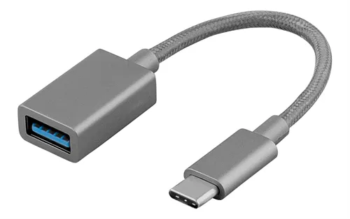 Deltaco USB-C &ndash; USB-A 3.1 Gen 1 - adapter, Grey