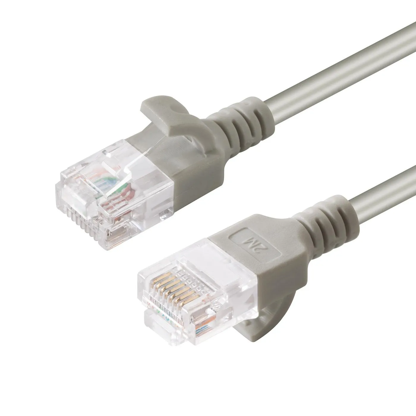 MicroConnect Cat6a Slim U/UTP -verkkokaapeli, 1 m, Harmaa