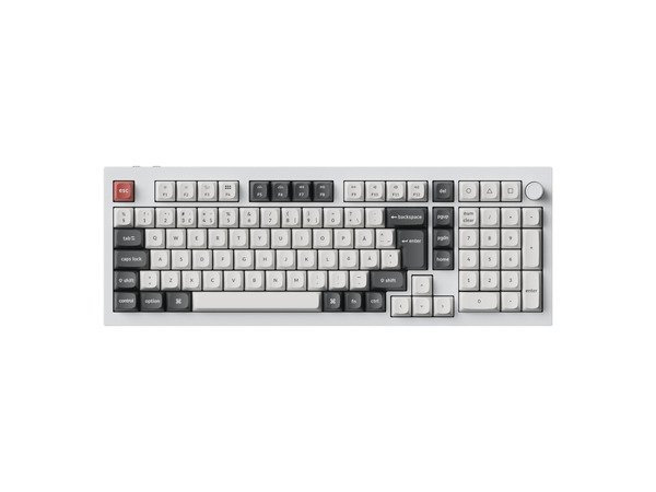 Keychron Q5 Ultra 8K 96% tr&aring;dl&ouml;st mekaniskt speltangentbord, Silk POM Brown, vit