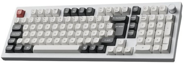 Keychron Q5 Ultra 8K 96% tr&aring;dl&ouml;st mekaniskt speltangentbord, Silk POM Brown, vit