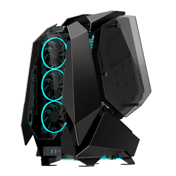 Jonsbo MOD5, Tempered Glass -showcase-kotelo, musta