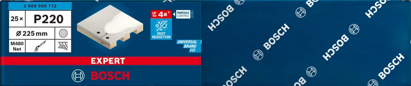 Bosch mesh structure sanding sheet M480 225mm K220 25x - 2608900712 EXPERT RANGE