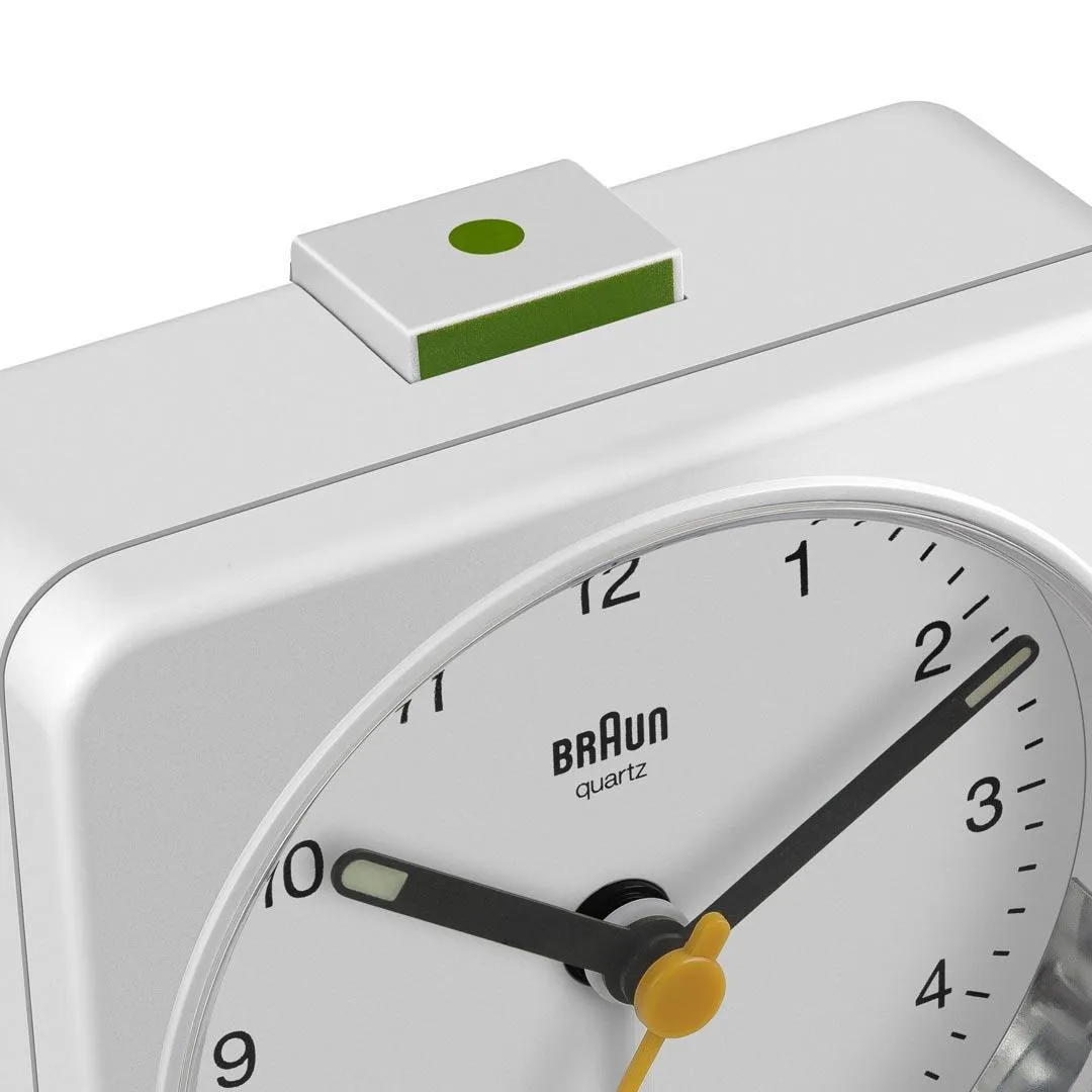 Braun BC 03 W quartz alarm clock analog white