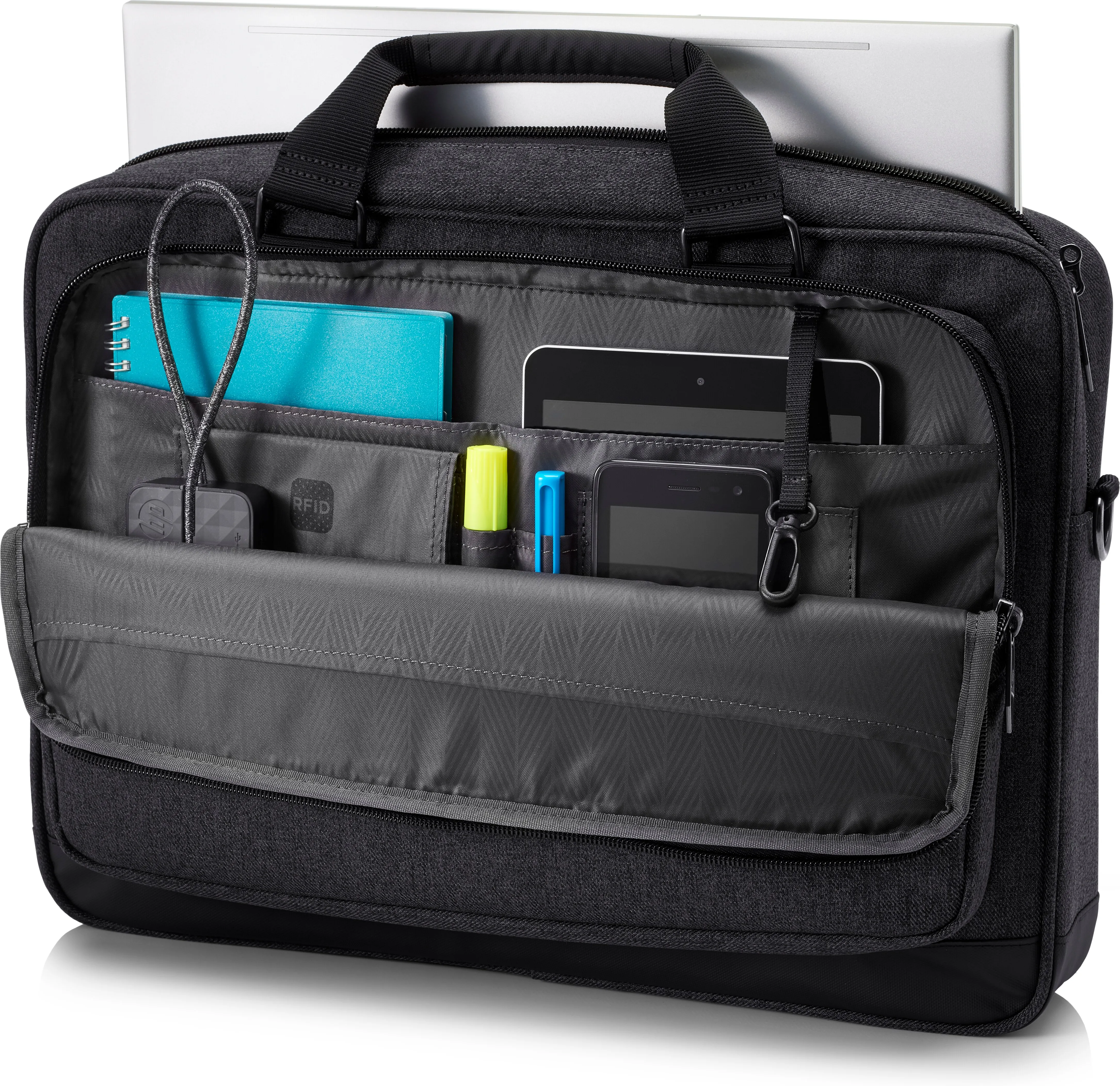 HP Executive Slim Top Load - Kannettavan tietokoneen kantolaukku - 14.1" - musta malleihin Chromebook 11 G9, Chromebook x360, Elite x2, EliteBook 83X G8, 840, 8