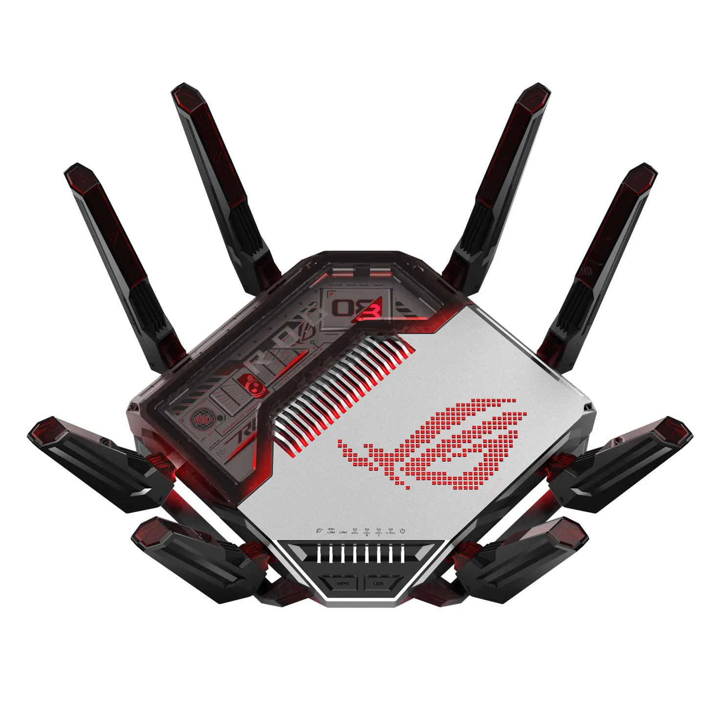 Asus ROG Rapture GT-BN98 Gaming Router, Wi-Fi 8, Quad-band, Black, White