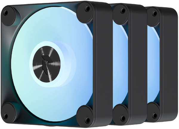 APNX FP1, 120mm, PWM, Hydraulic Bearing, ARGB Fan Kit, 3-pack, Black