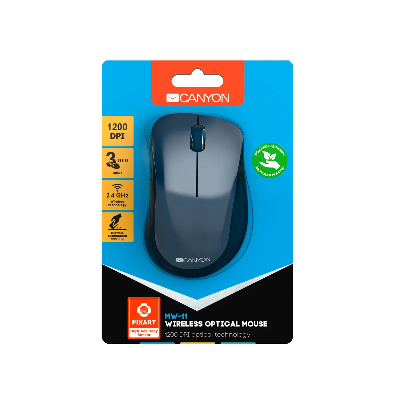 Mouse Right-Hand Rf Wireless Optical 1200 Dpi