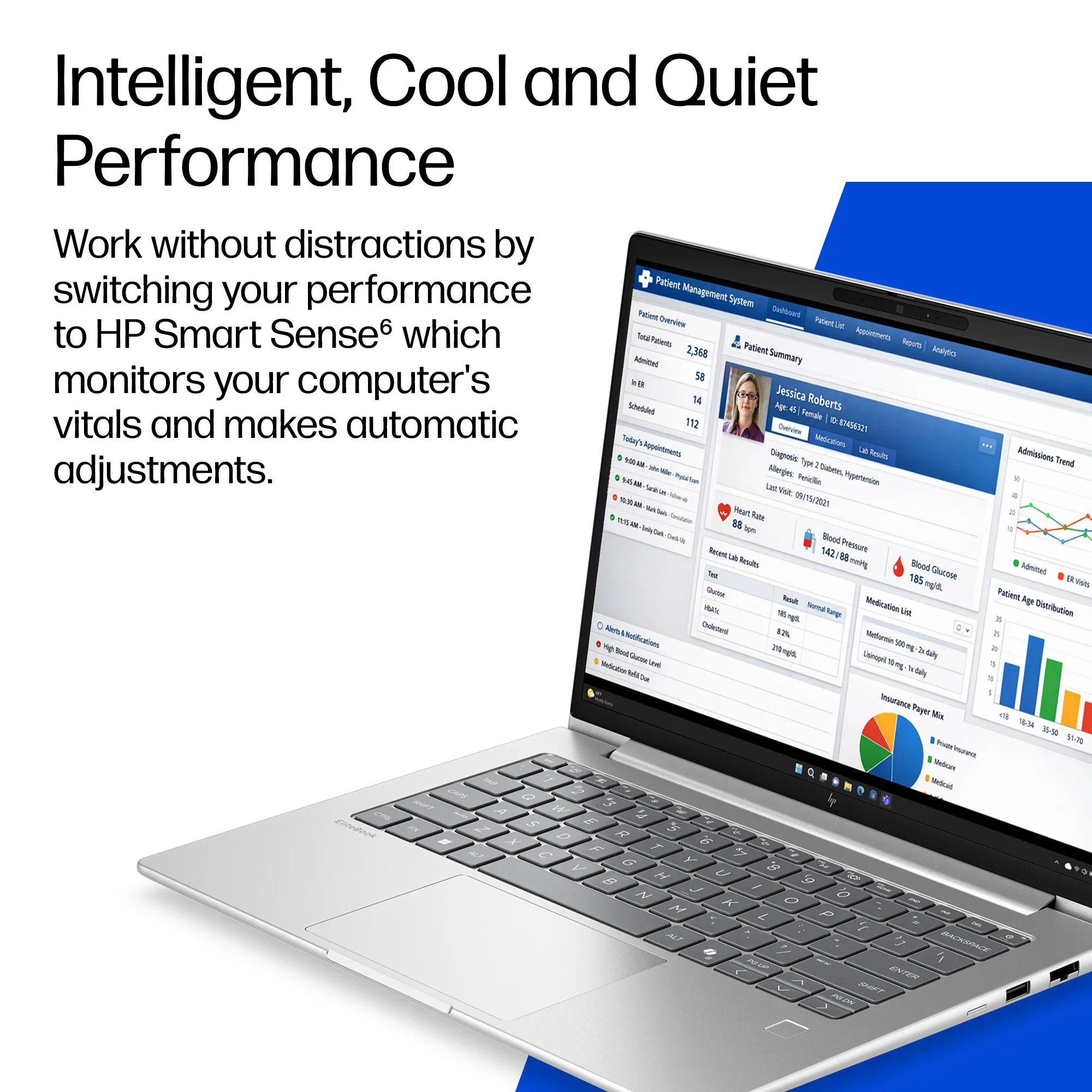 HP EliteBook 6 G2i 14" Ultra 5 325, 32 Gt, 512 Gt, Intel Graphics, Win 11 Pro -kannettava, hopea