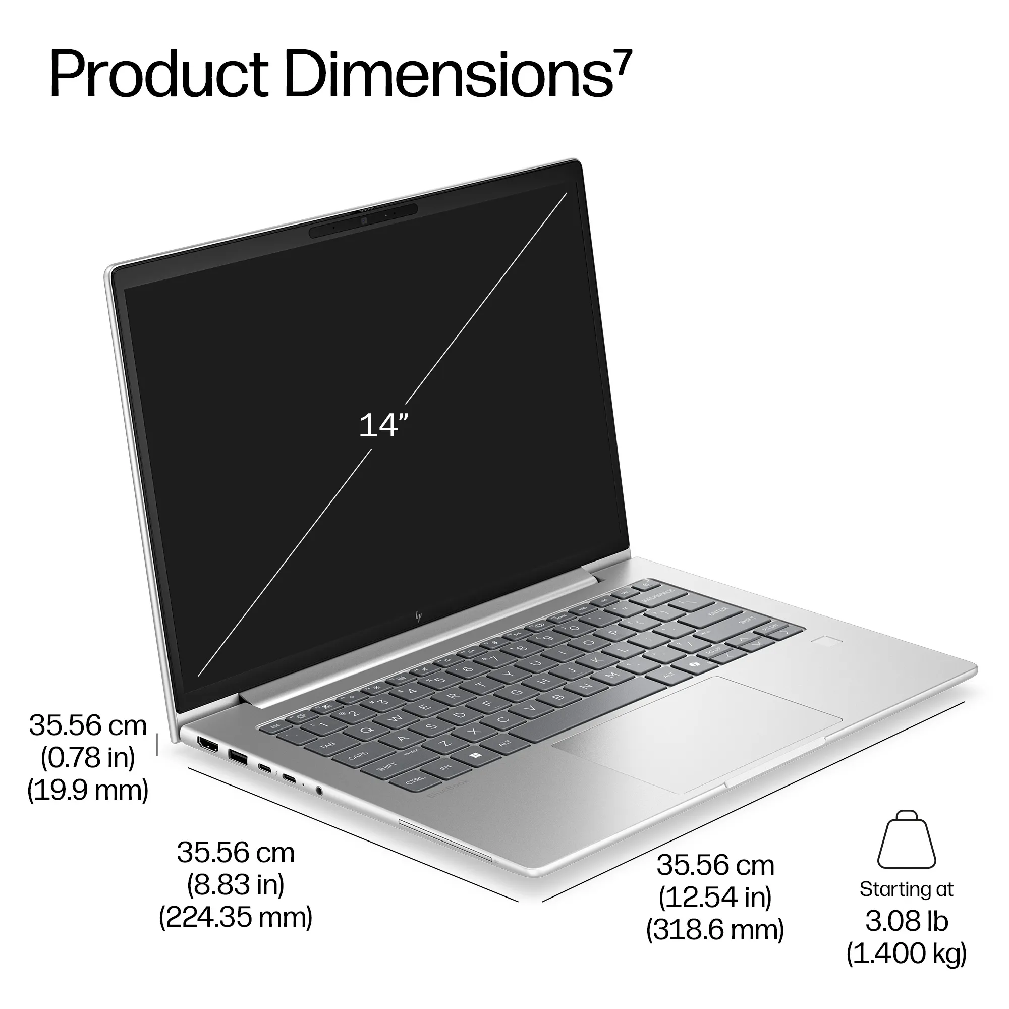 HP EliteBook 6 G2i 14" Ultra 5 325, 32 Gt, 512 Gt, Intel Graphics, Win 11 Pro -kannettava, hopea