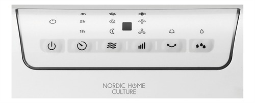 NORDIC HOME CULTURE Medvind, Haihduttava ilmanviilennin, 22m&sup3;/min, 700mL/h, 55W, ajastin, kaukos&auml;&auml;din, valkoinen