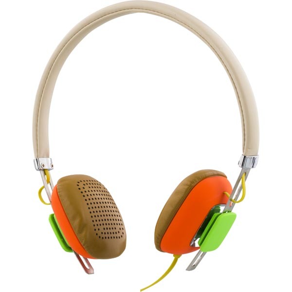 Streetz headset, mic, vastauspainike, 1,3m kaapeli, valkoinen/oranssi