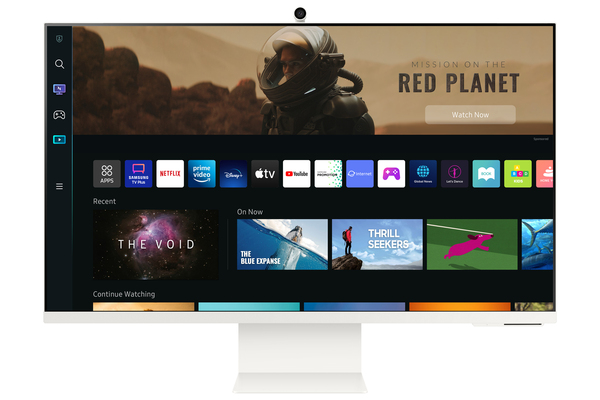 Samsung 32&quot; Smart Monitor M8 LS32BM801UU 4K UHD, USB-C, VA -n&auml;ytt&ouml;, Valkoinen