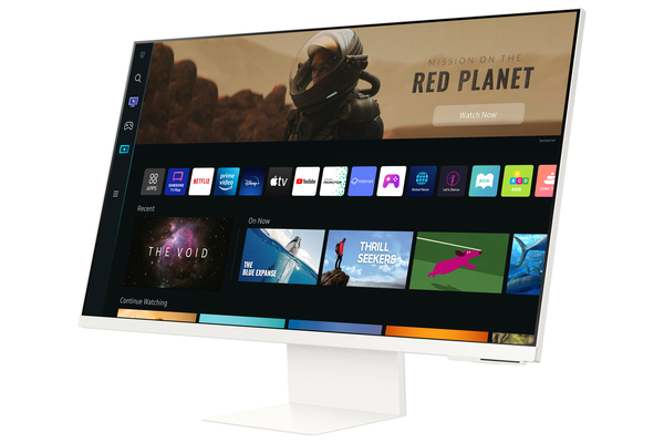 Samsung 32&quot; Smart Monitor M8 LS32BM801UU 4K UHD, USB-C, VA -n&auml;ytt&ouml;, Valkoinen