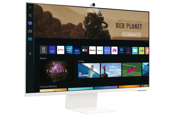 Samsung 32&quot; Smart Monitor M8 LS32BM801UU 4K UHD, USB-C, VA -n&auml;ytt&ouml;, Valkoinen