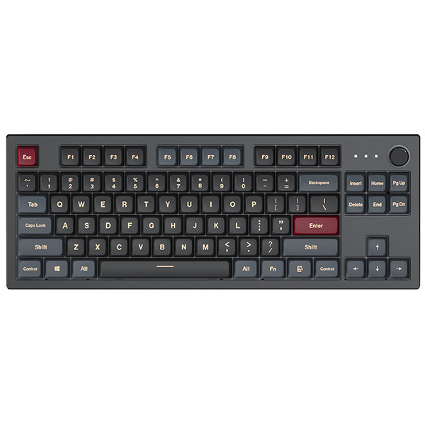 Montech MKey MK87DY-NOR Mechanical Ergonomic Gaming Keyboard, Black