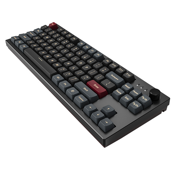 Montech MKey MK87DY-NOR Mechanical Ergonomic Gaming Keyboard, Black