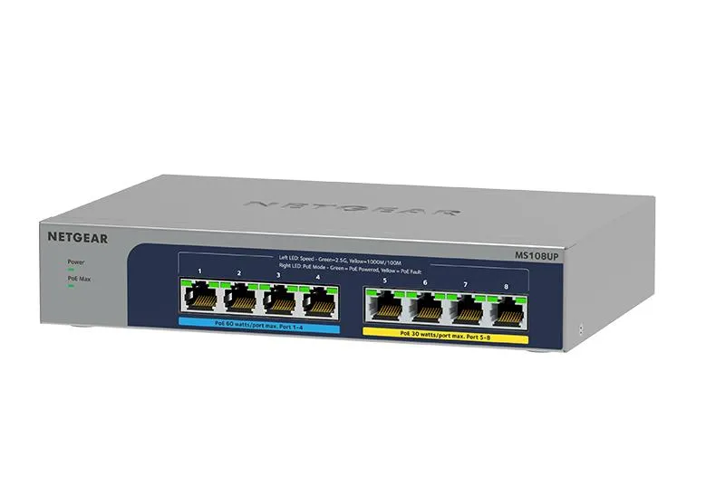 8-Port Ultra60 PoE++Mu-Gig unmgdSwitc