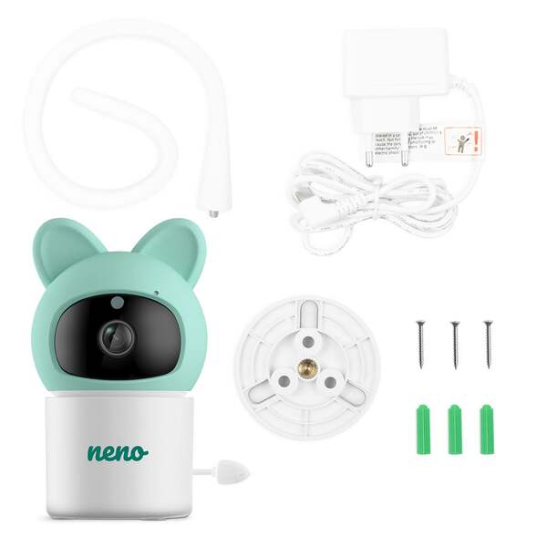 Neno WIFIOrso Wi-Fi-babyvakt, vit/gr&ouml;n