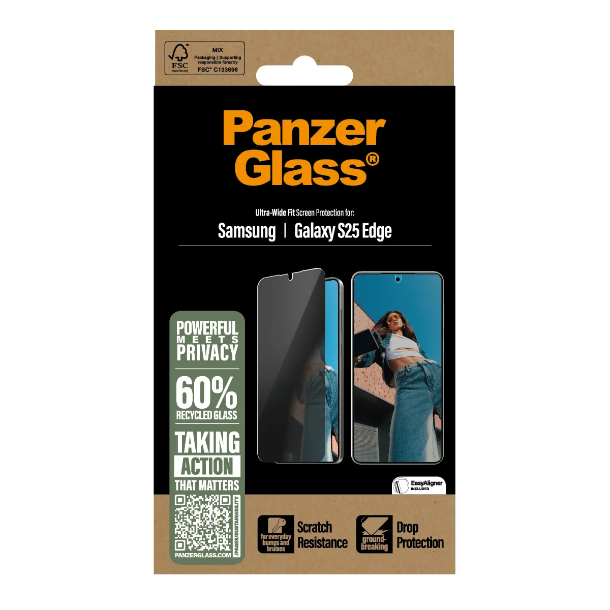 PANZERGLASS SAMSUNG GALAXY - S25 EDGE UWF PRIVACY