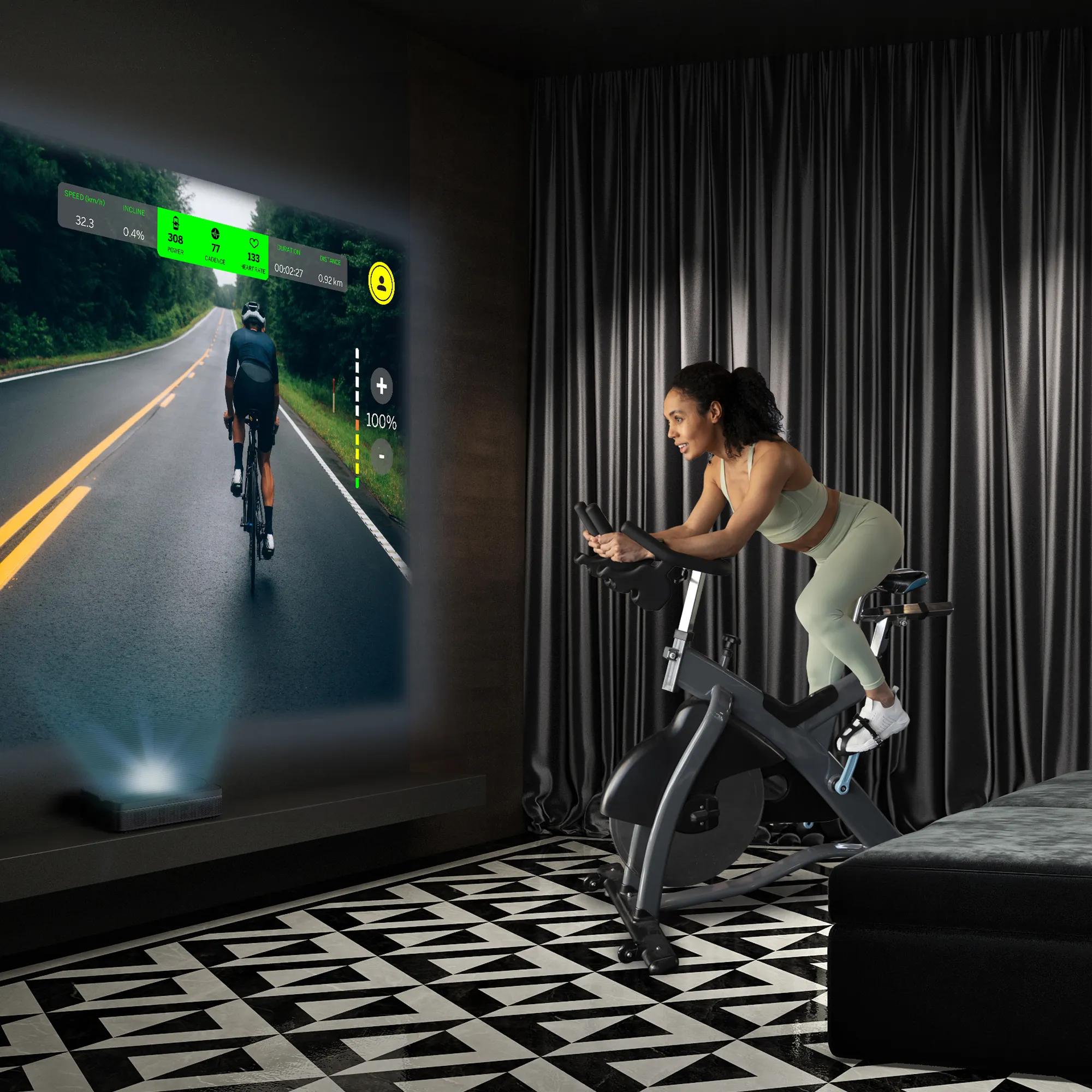 Thomson Sirius PG55B Ultra-Short Throw Google TV Full HD 600 ANSI lm Laser Projector, Black