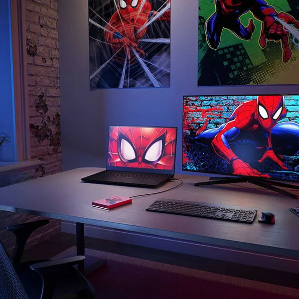 Seagate FireCuda Spider-Man Special Edition 2TB 2.5" External HDD, Blue, Red