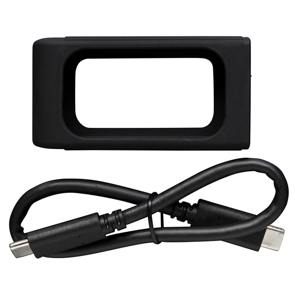 Kingston XS2000 500 GB extern SSD med USB 3.2 Gen 2x2 (USB-C), portabel, st&ouml;tt&aring;lig, vattent&aring;lig, svart, silver