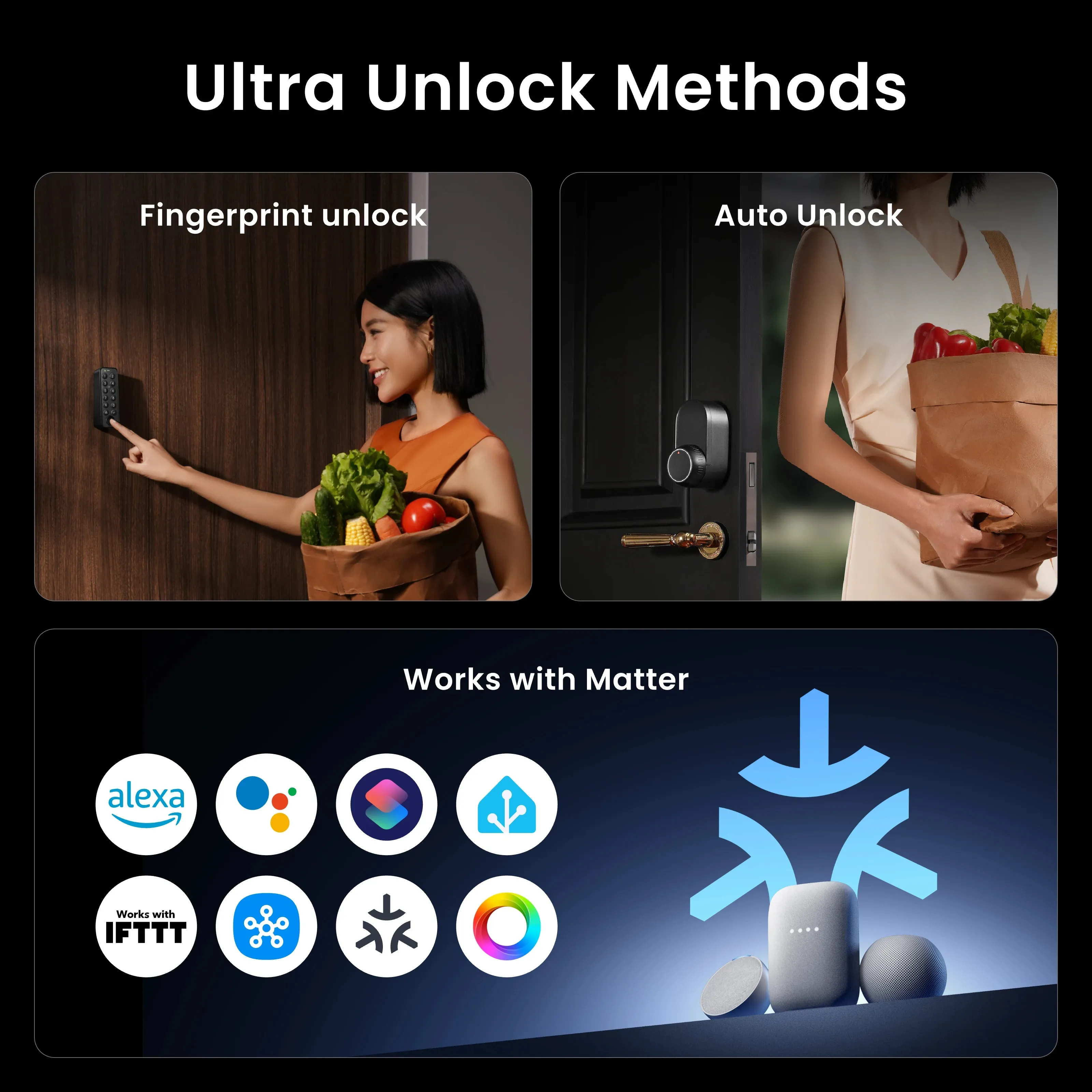 SwitchBot Lock Ultra Bundle incl Hub Mini Matter and Keypad Touch