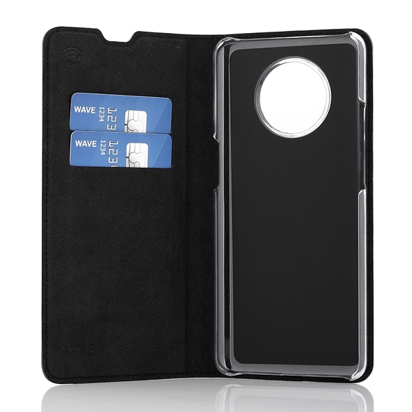 Wave Book Case, OnePlus 7T, Musta