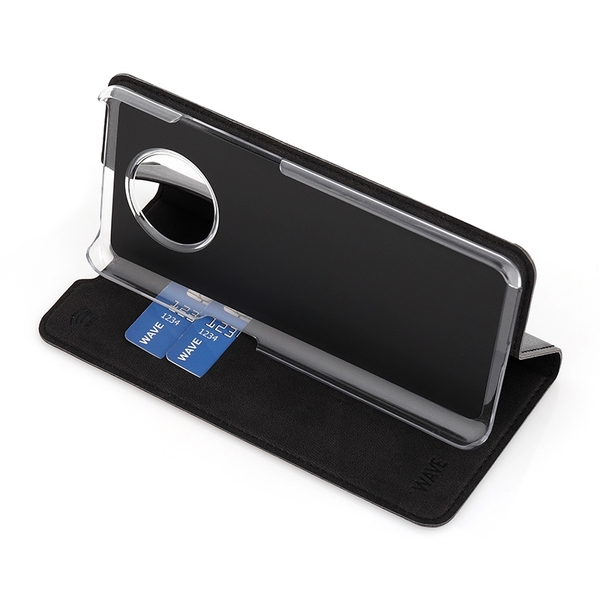 Wave Book Case, OnePlus 7T, Musta