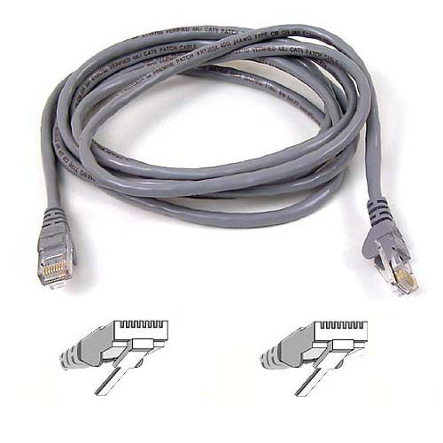Belkin Cat6 U/UTP - n&auml;tverkskabel, 2 m, Snagless, Gr&aring;